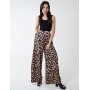 Wide Leg Leopard Trousers