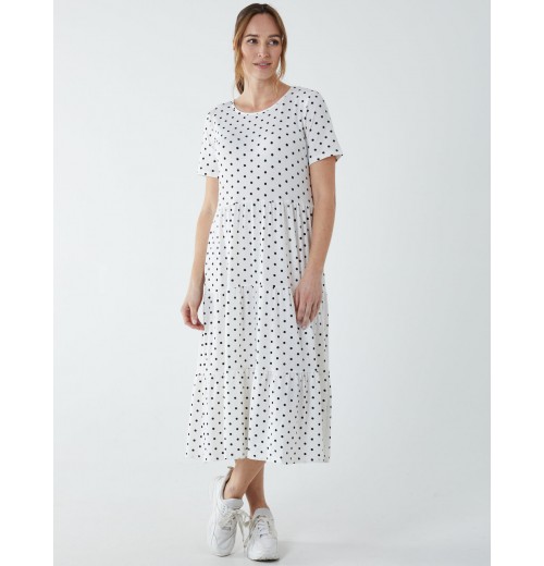 Tiered Smock Midi Dress