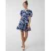 Round Neck Mini Dress With Tiered Frill Hem