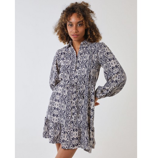 Long Sleeve Mini Shirt Dress