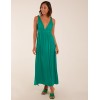 Rope Detail Plunge V-Neck Split Hem Maxi Dress