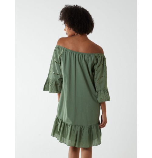 Broderie Tunic Smock Dress