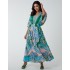 V Neck Flutter Sleeve Maxi Dress