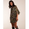 Floral Raglan Sleeve Tunic Dress