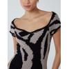 Heart Neckline Animal Dress