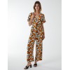 Abstract Honeycomb Cross Over Jumpsuit