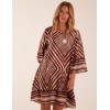 Aztec Border Straight Line Midi Dress