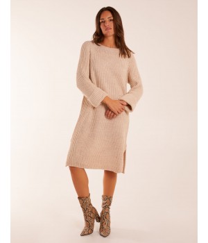 Knitted Ribbed Jumper Dress