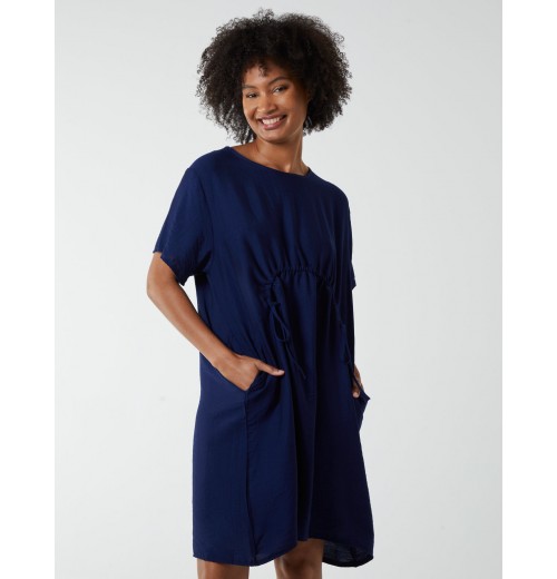 Cocoon Dress With Side Pockets