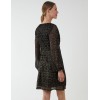 V-Neck Long Sleeve Lurex Dress