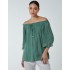 Bardot Tie Front Top