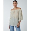 Bardot Tie Front Top