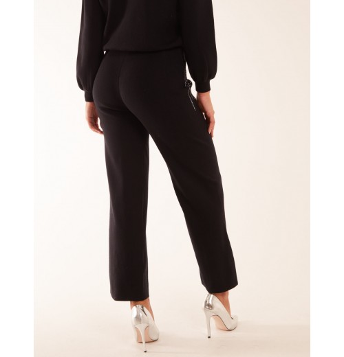 Diamante Knitted Flared Trousers