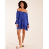 Bardot Tunic Dress With Frill Hem