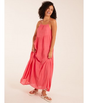 Drawstring Tier Maxi Dress