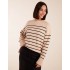 Thin Stripe Crew Neck Chunky Jumper